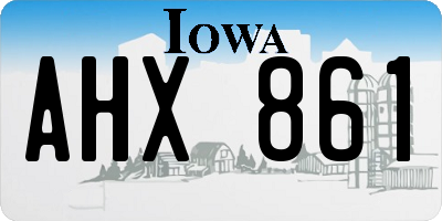 IA license plate AHX861