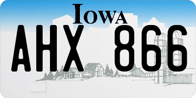 IA license plate AHX866