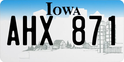 IA license plate AHX871