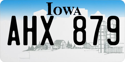 IA license plate AHX879