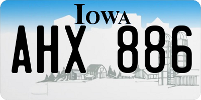 IA license plate AHX886