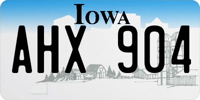 IA license plate AHX904