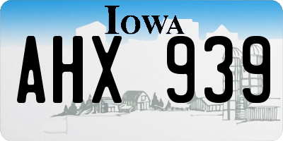 IA license plate AHX939