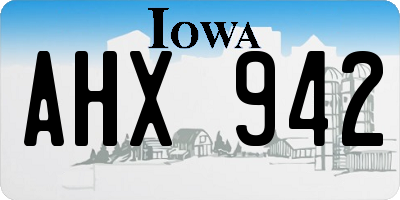 IA license plate AHX942