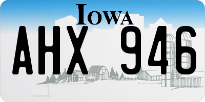 IA license plate AHX946