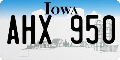 IA license plate AHX950