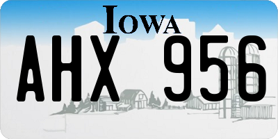 IA license plate AHX956