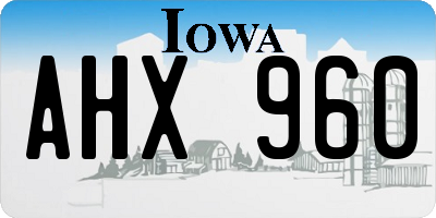 IA license plate AHX960