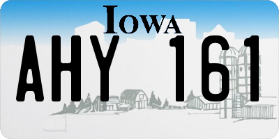 IA license plate AHY161