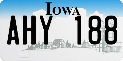 IA license plate AHY188