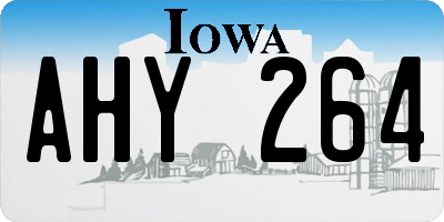 IA license plate AHY264