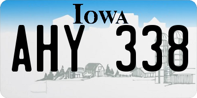 IA license plate AHY338