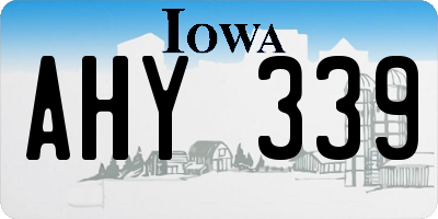 IA license plate AHY339