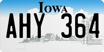 IA license plate AHY364