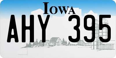 IA license plate AHY395