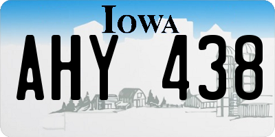 IA license plate AHY438
