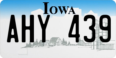 IA license plate AHY439
