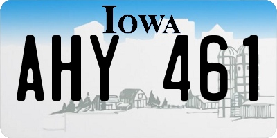 IA license plate AHY461