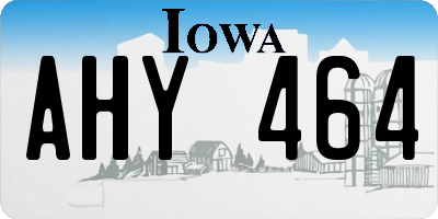 IA license plate AHY464