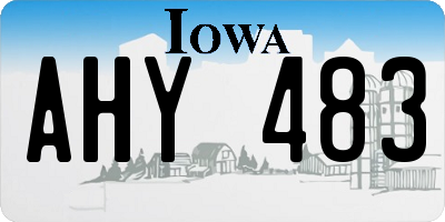 IA license plate AHY483