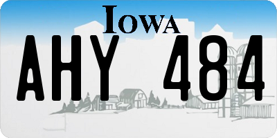 IA license plate AHY484