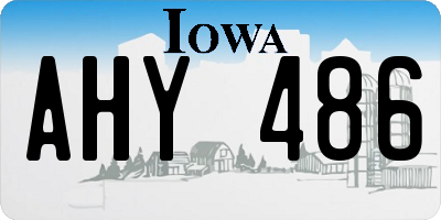 IA license plate AHY486