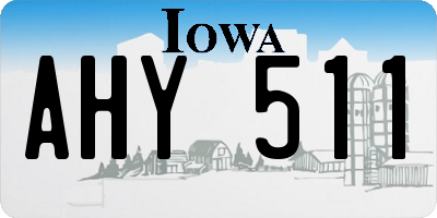 IA license plate AHY511