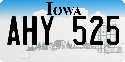 IA license plate AHY525