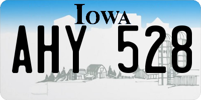 IA license plate AHY528