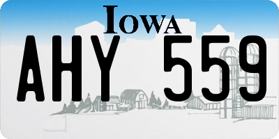 IA license plate AHY559
