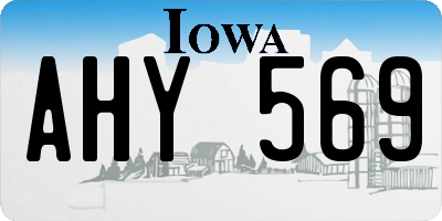 IA license plate AHY569
