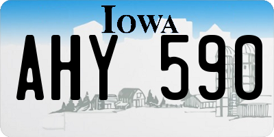 IA license plate AHY590