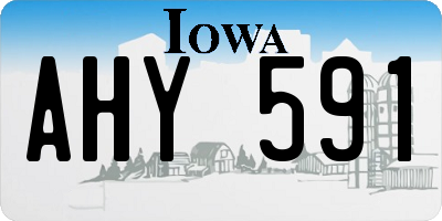 IA license plate AHY591