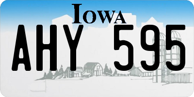 IA license plate AHY595