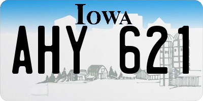 IA license plate AHY621