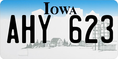 IA license plate AHY623
