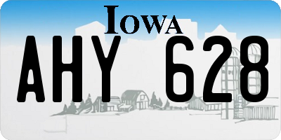 IA license plate AHY628