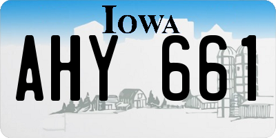 IA license plate AHY661