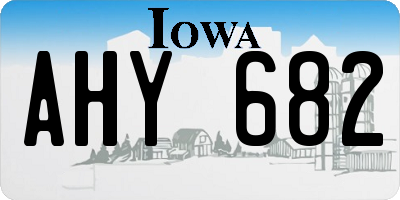 IA license plate AHY682