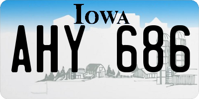 IA license plate AHY686