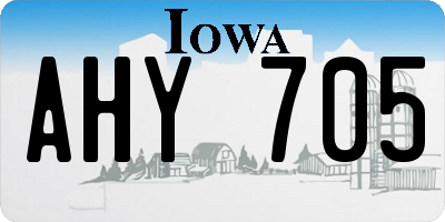IA license plate AHY705