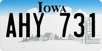 IA license plate AHY731