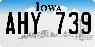 IA license plate AHY739