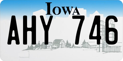 IA license plate AHY746