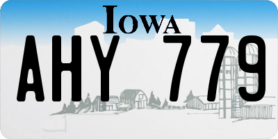 IA license plate AHY779