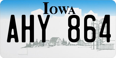 IA license plate AHY864