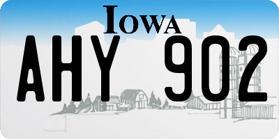IA license plate AHY902