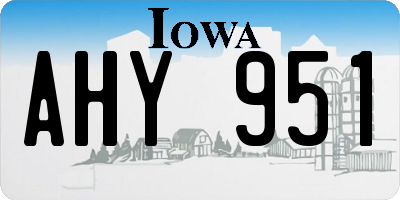 IA license plate AHY951