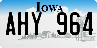 IA license plate AHY964