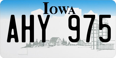 IA license plate AHY975